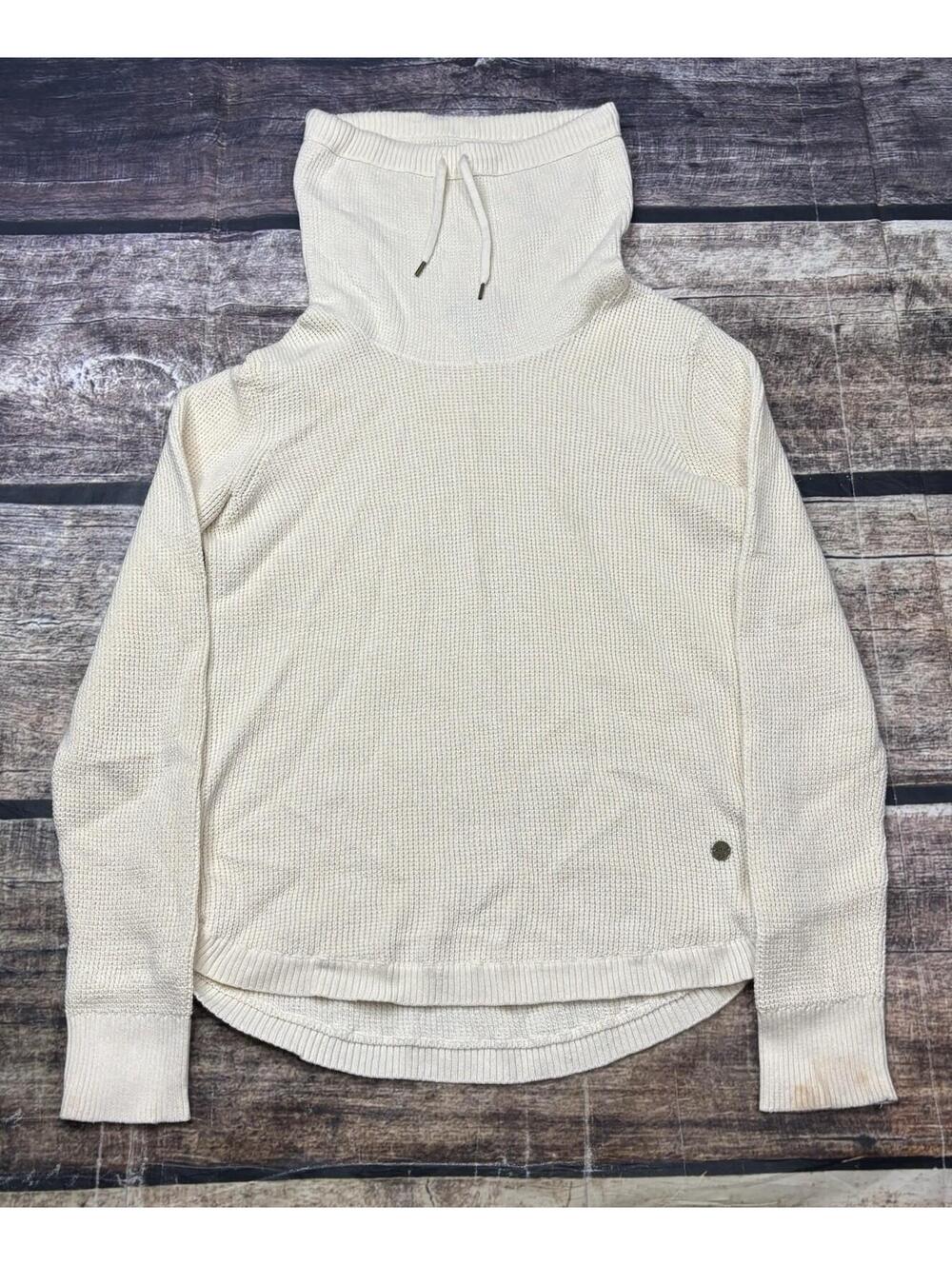 Ralph Lauren Jeans Co. Sweater Womens Small Cotton Waffle Knit Cowl Neck